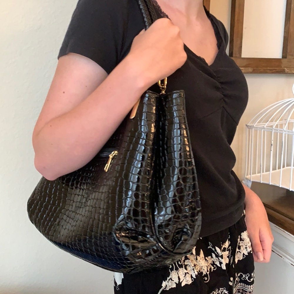 black snake skin faux leather